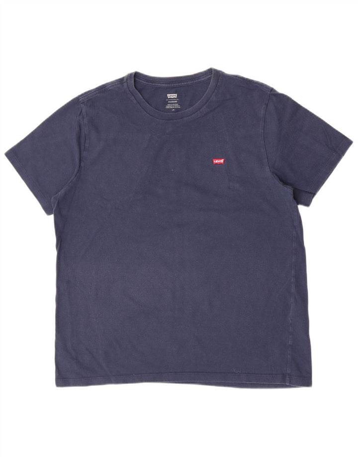Levi's Mens T-Shirt Top Large Navy Blue Cotton