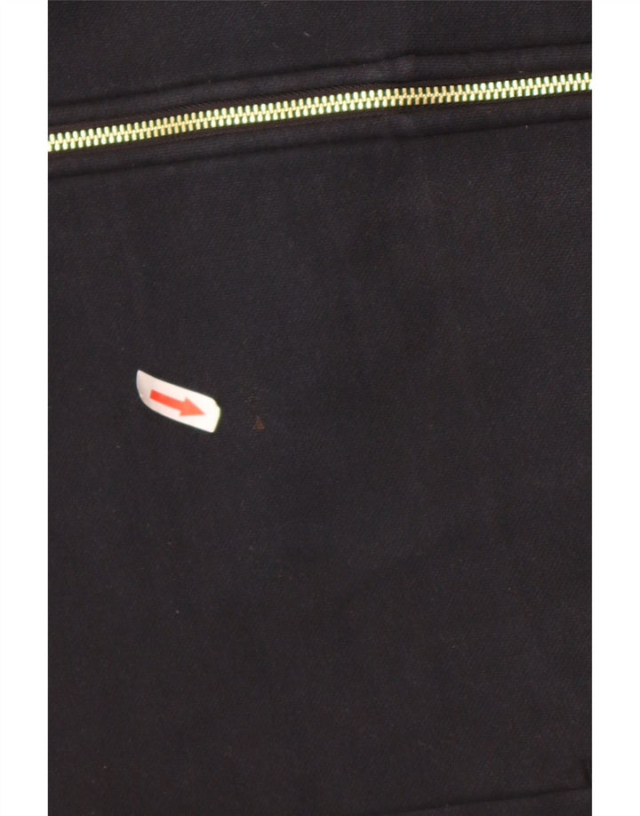 Puma Womens Tracksuit Top Jacket UK 14 Medium Black Cotton