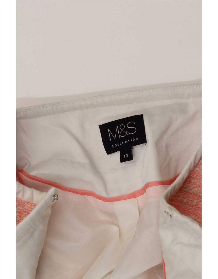 Marks & Spencer Womens Bolero Jacket UK 10 Small Pink Cotton