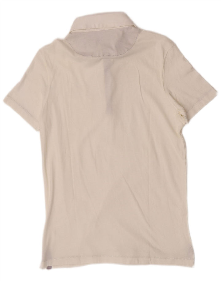 Energie Womens Polo Shirt UK 14 Large White Cotton