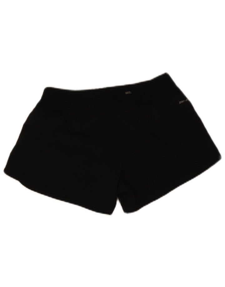 Nike Womens Dri Fit Sport Shorts UK 10 Small Black Polyester