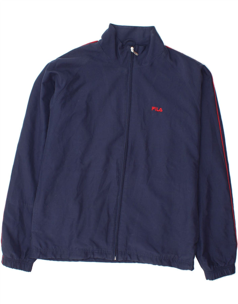 FILA Mens Tracksuit Top Jacket Medium Navy Blue Vintage Fila and Second-Hand Fila from Messina Hembry 