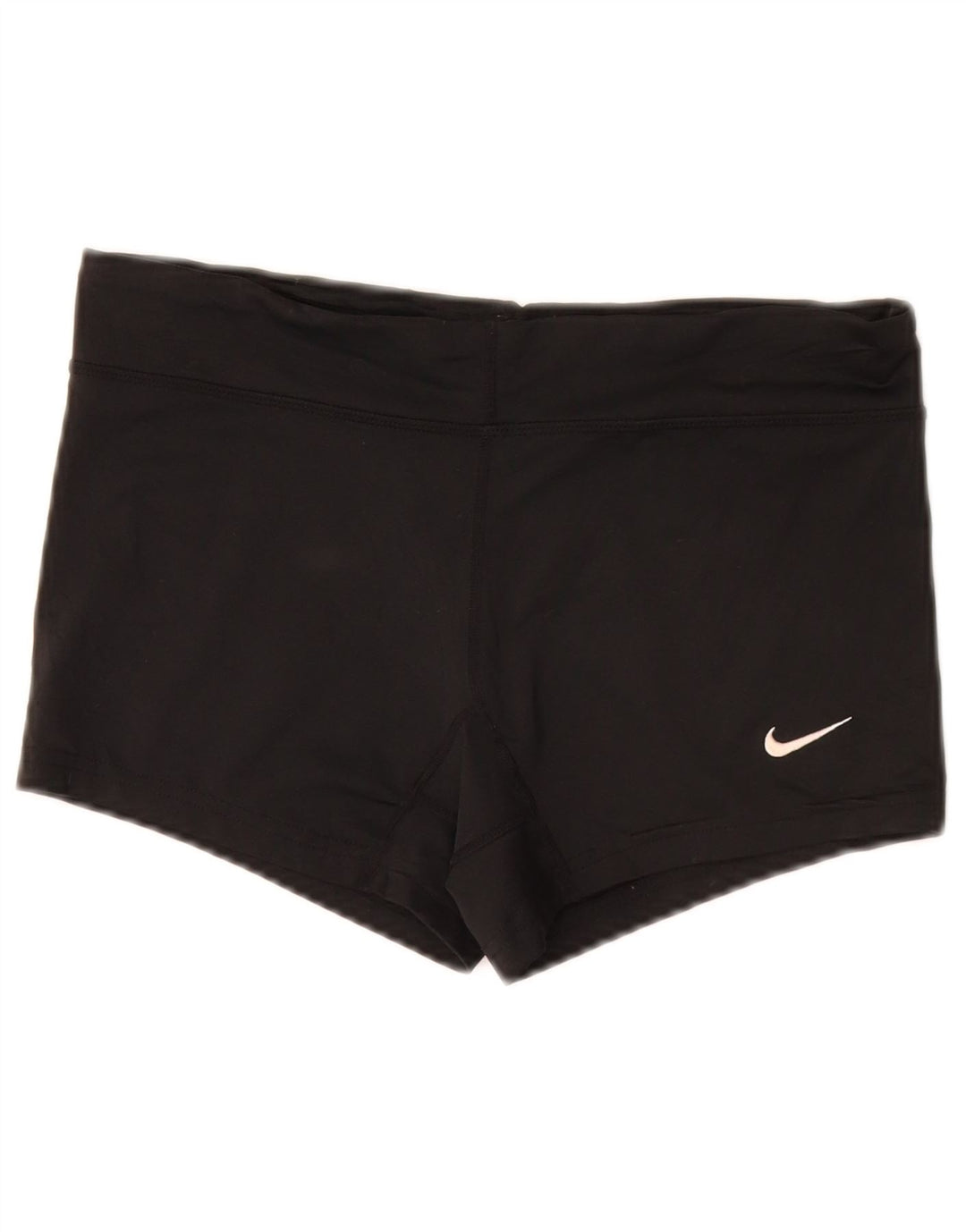 NIKE Womens Dri Fit Sport Shorts UK 10 Small  Black Polyester