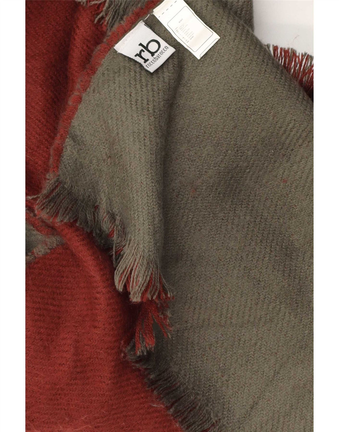 Roccobarocco Womens Poncho Coat One Size Burgundy Acrylic