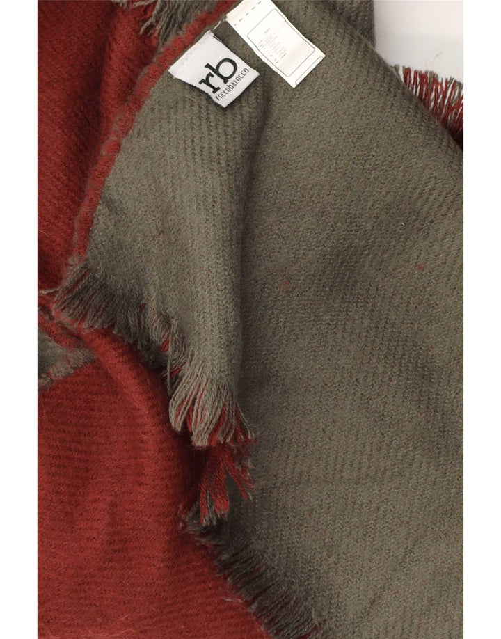 Roccobarocco Womens Poncho Coat One Size Burgundy Acrylic