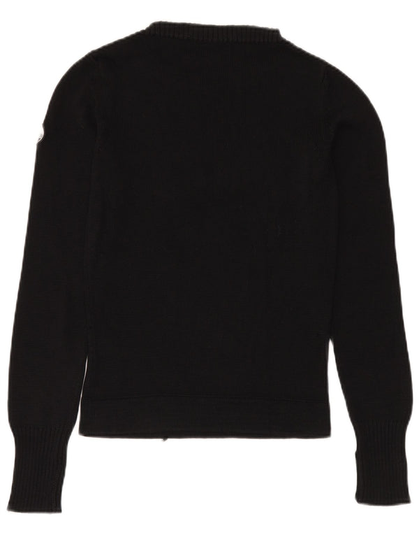 North Sails Womens Boat Neck Jumper Sweater UK 10 Small Black Cotton