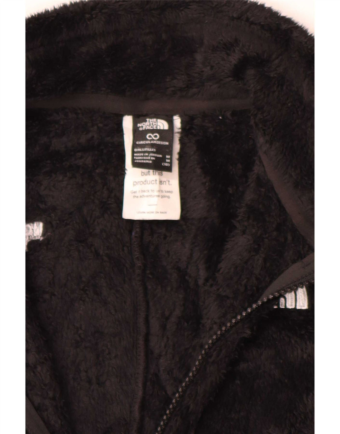 The North Face Girls Fleece Jacket 9-10 Years Medium Black Polyester