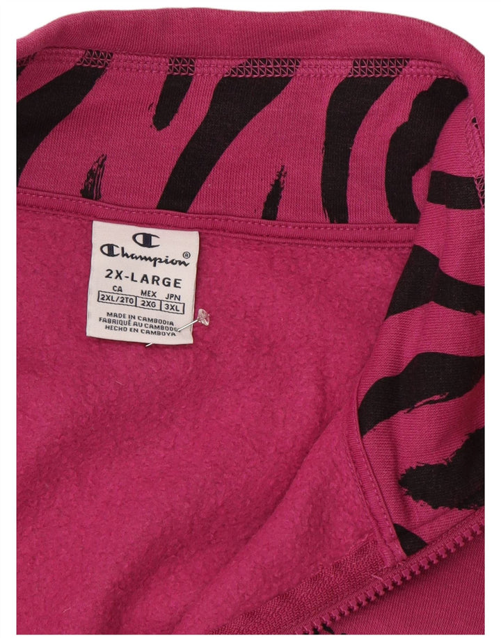 Champion Womens Tracksuit Top Jacket UK 20 2XL Pink