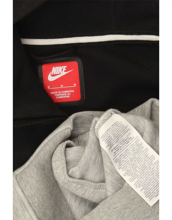 Nike Mens Zip Hoodie Sweater Medium Grey Colourblock Cotton