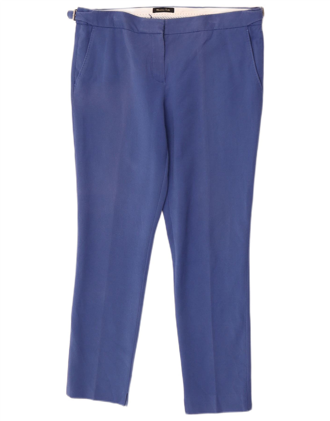 Massimo Dutti Womens Slim Chino Trousers EU 42 Large W32 L27 Blue