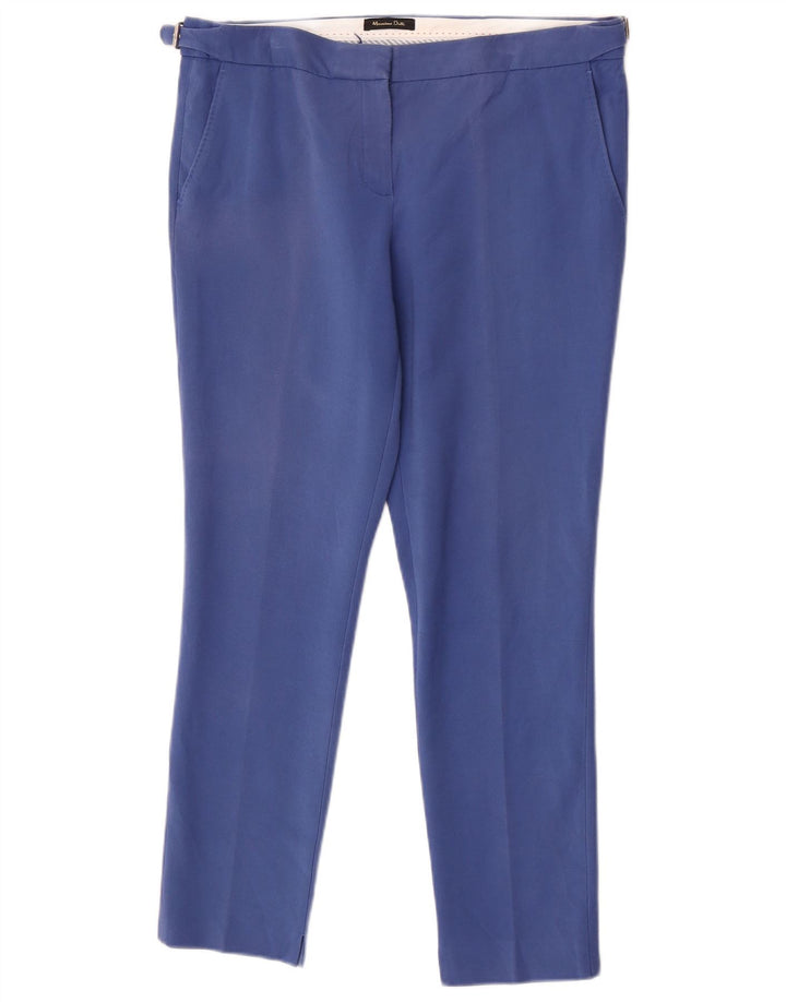 Massimo Dutti Womens Slim Chino Trousers EU 42 Large W32 L27 Blue