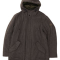Marc O'Polo Mens Hooded Padded Jacket UK 40 Large Grey Wool