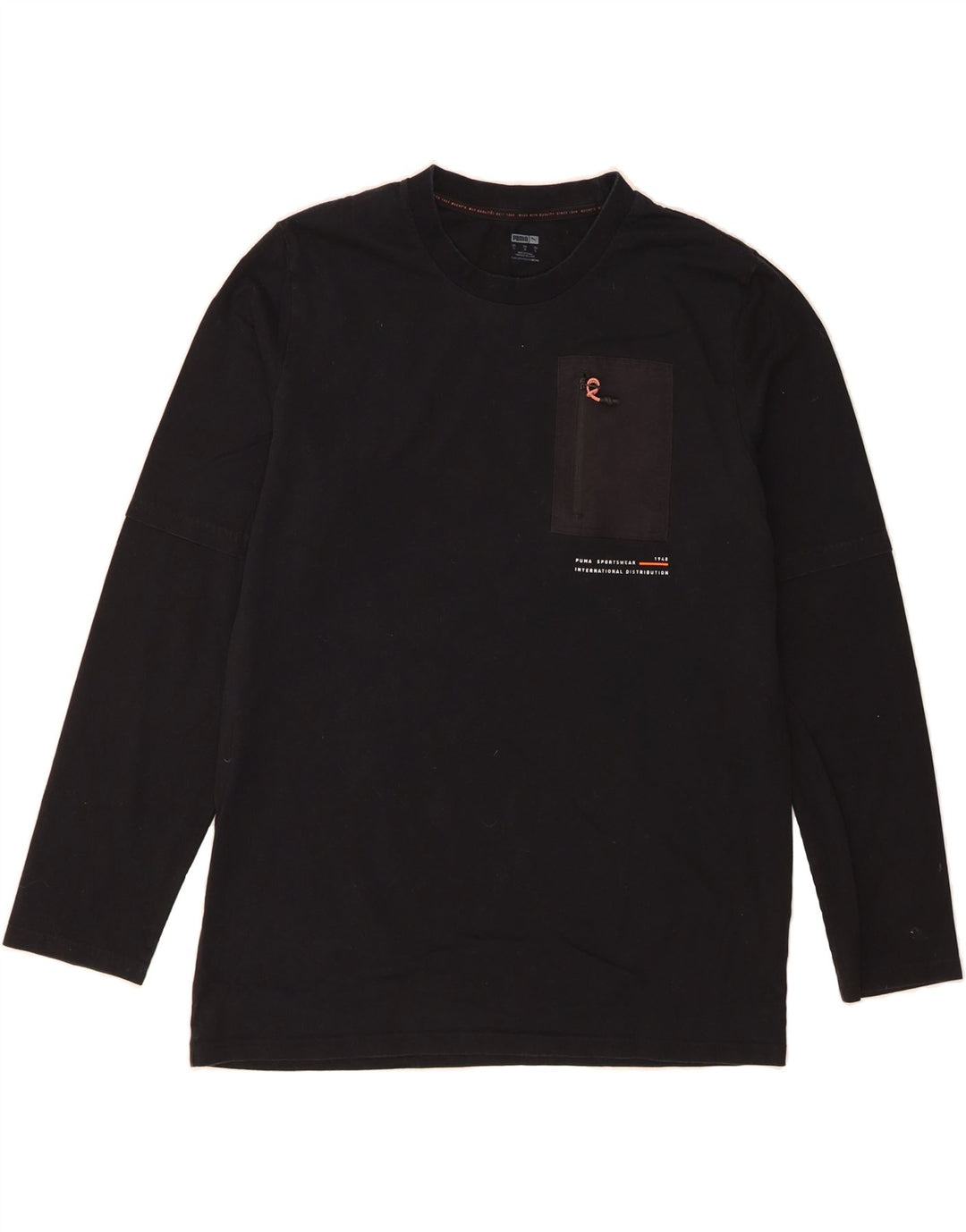 PUMA Mens Top Long Sleeve Large Black Polyester Vintage Puma and Second-Hand Puma from Messina Hembry 
