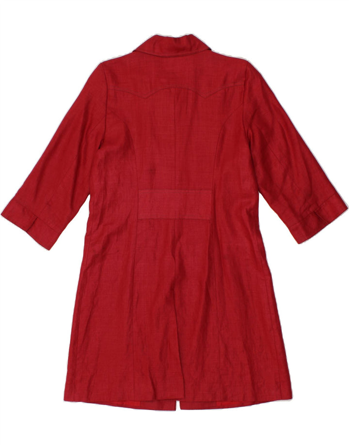 GILLIAN LEAVY  Womens Overcoat UK 10 small Red Vintage Gillian Leavy and Second-Hand Gillian Leavy from Messina Hembry 