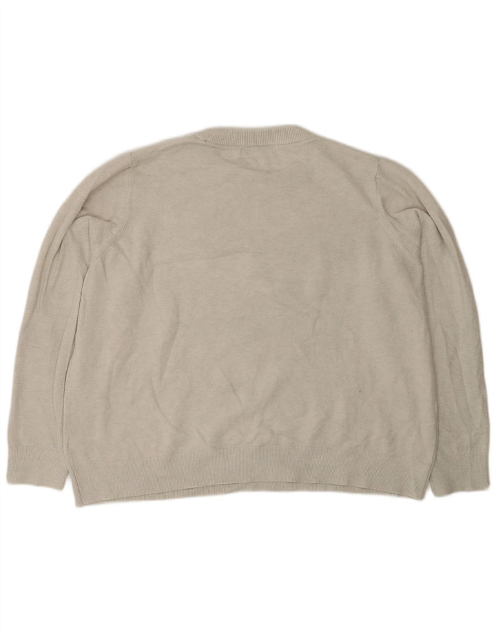 Marks & Spencer Mens Crew Neck Jumper Sweater XL Grey Polyester