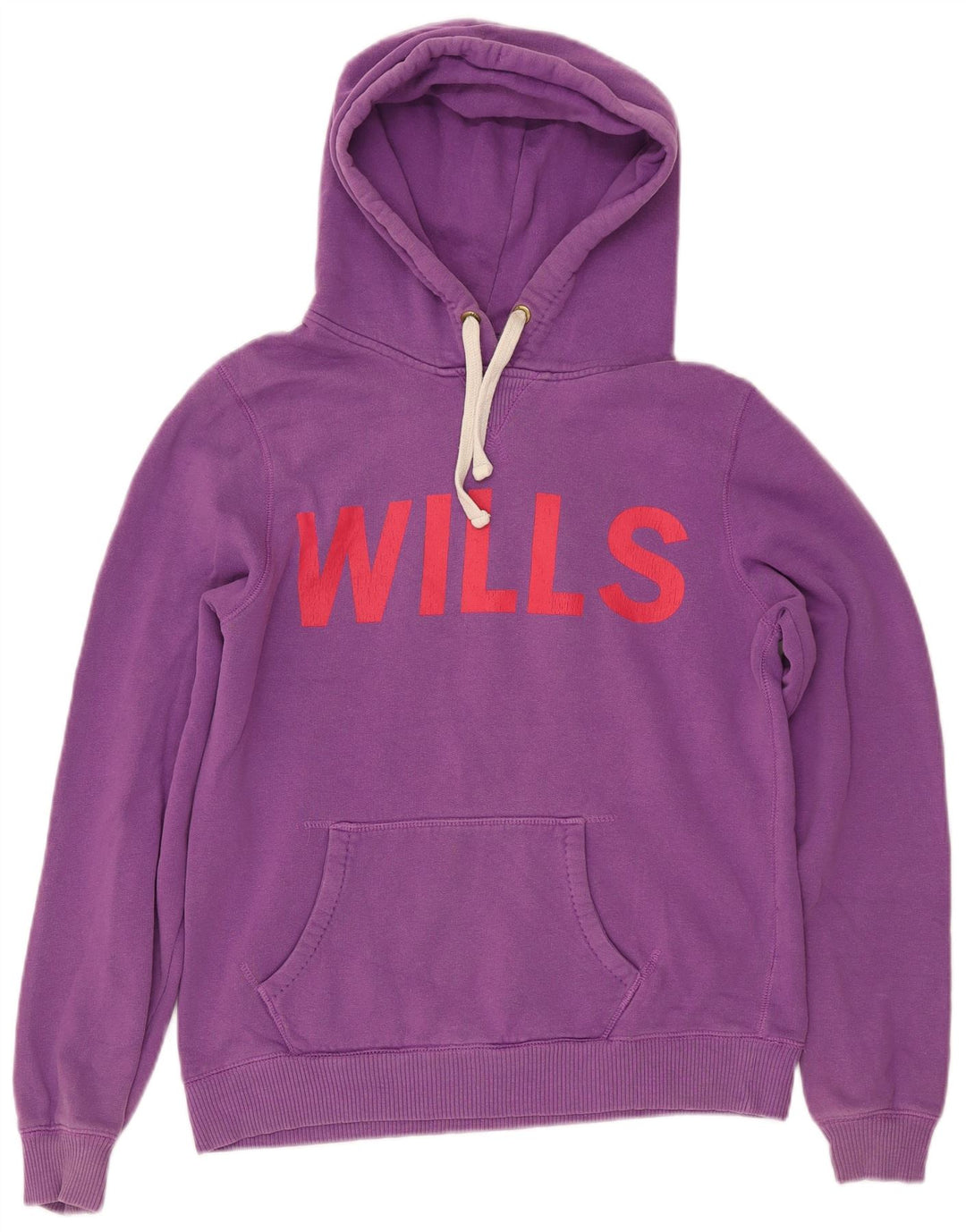 JACK WILLS Womens Graphic Hoodie Jumper UK 14 Large Purple