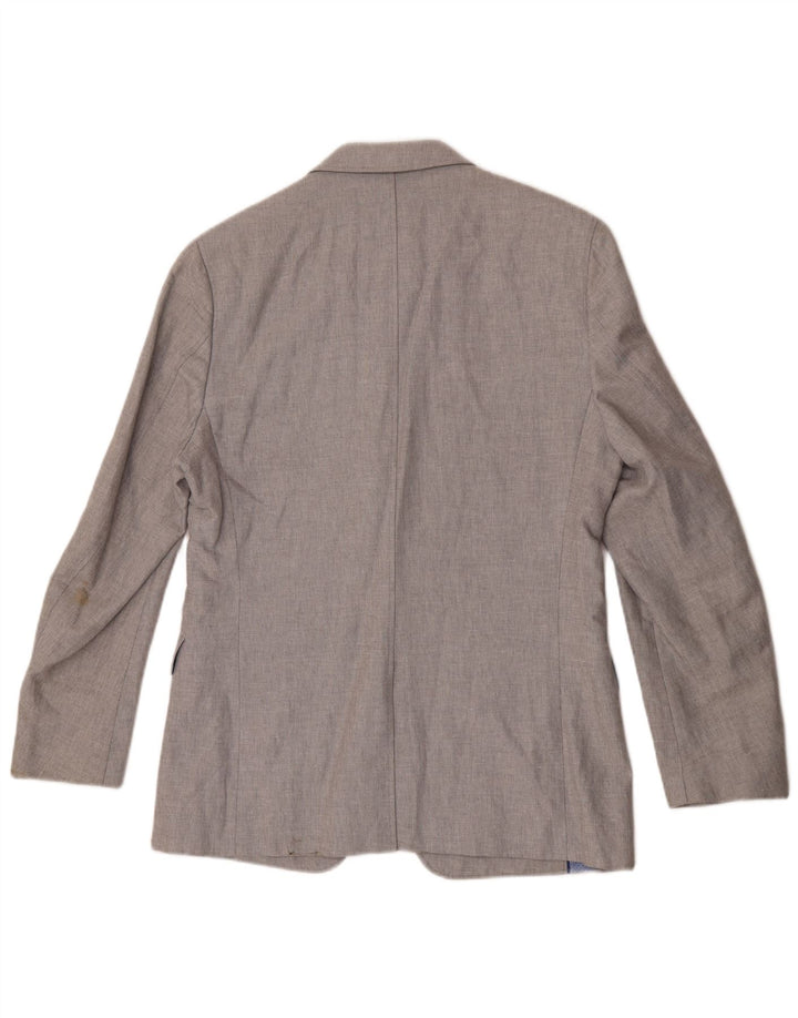 Banana Republic Mens Regular Fit 2 Button Blazer Jacket UK 40 Large Grey