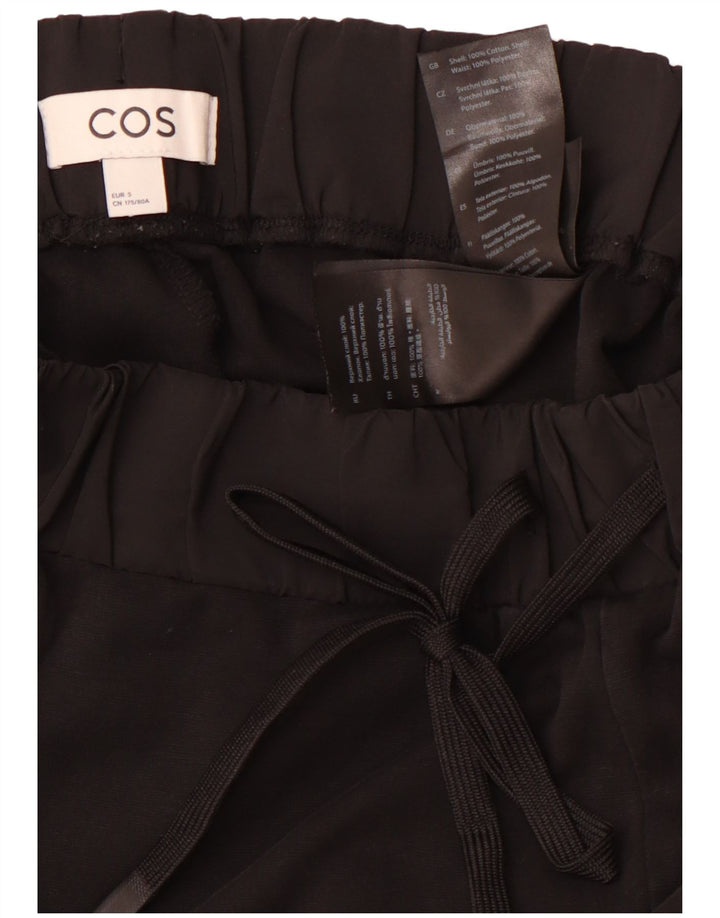 COS Womens Tracksuit Trousers UK 10 Small  Black Cotton
