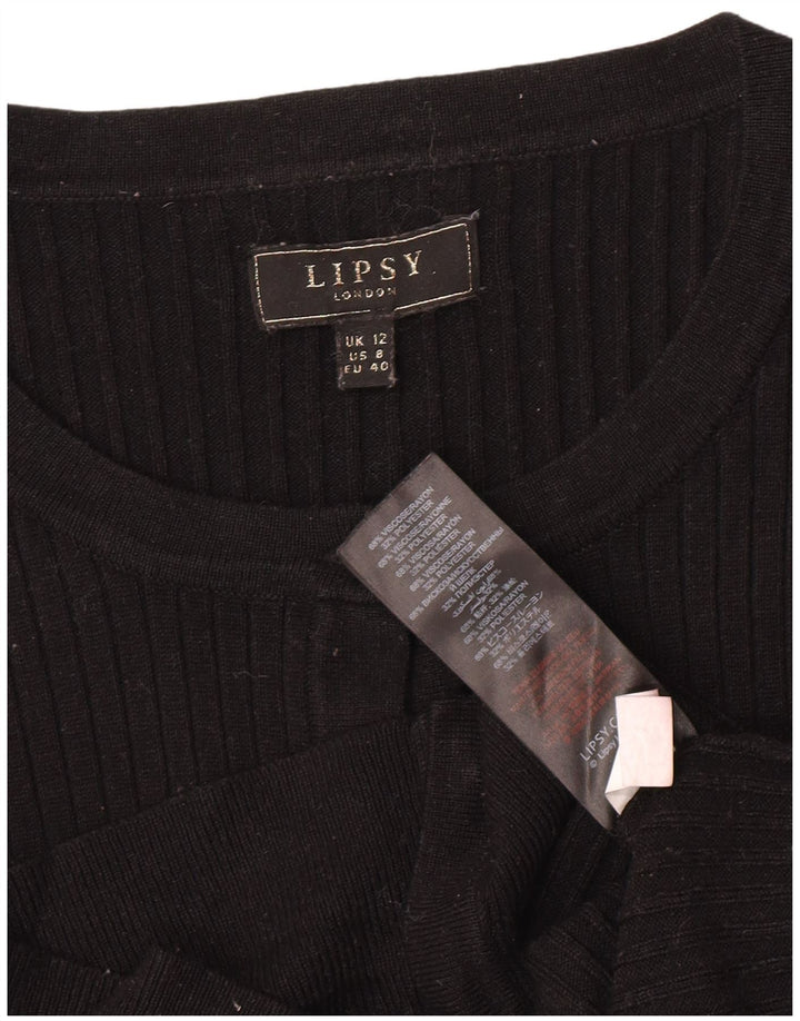 Lipsy Womens Cardigan Sweater UK 12 Medium  Black Viscose