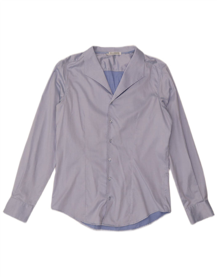 NARACAMICIE Womens Shirt UK 16 Large Blue Cotton