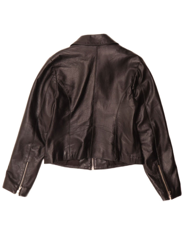 Private Womens Leather Jacket IT 44 Medium Black