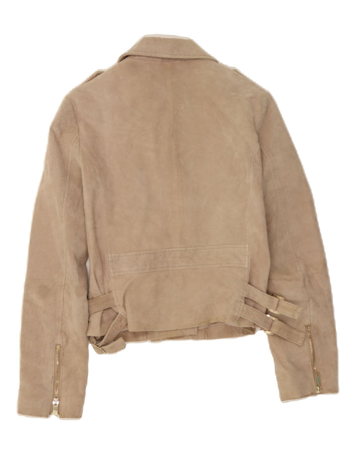 CONBIPEL Womens Military Bomber Jacket IT 44 Medium Beige Biker Vintage Conbipel and Second-Hand Conbipel from Messina Hembry 