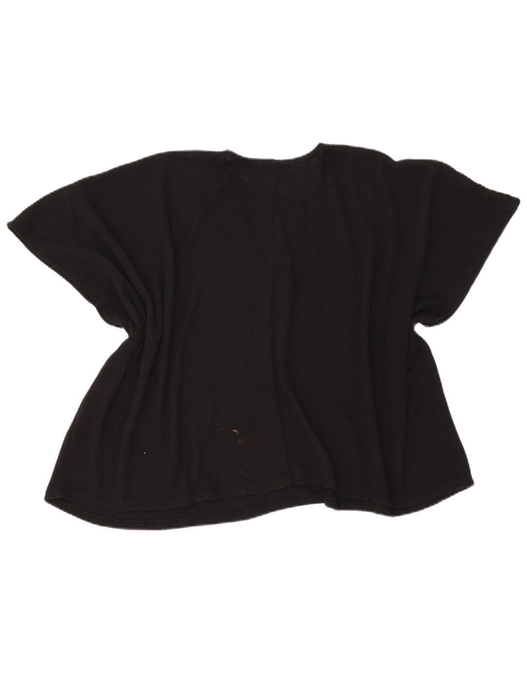Zara Womens Poncho Blouse Top UK 14 Medium Black Viscose