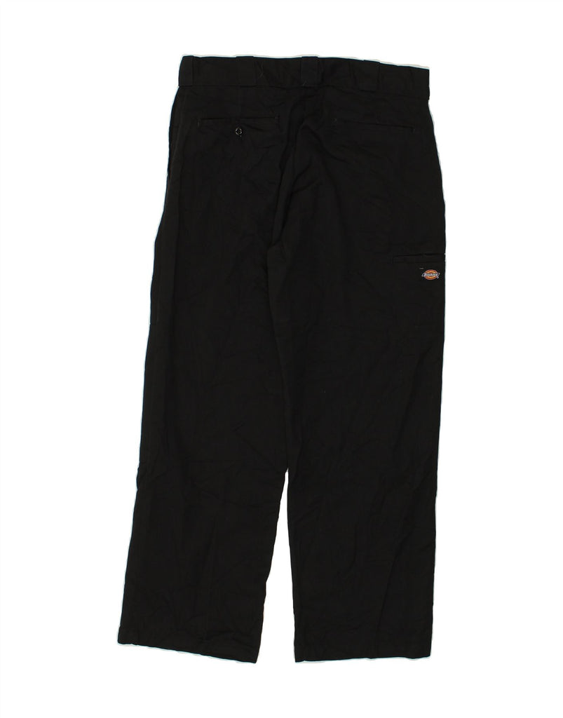 DICKIES Mens Straight Chino Trousers W34 L28 Black Polyester | Vintage Dickies | Thrift | Second-Hand Dickies | Used Clothing | Messina Hembry 