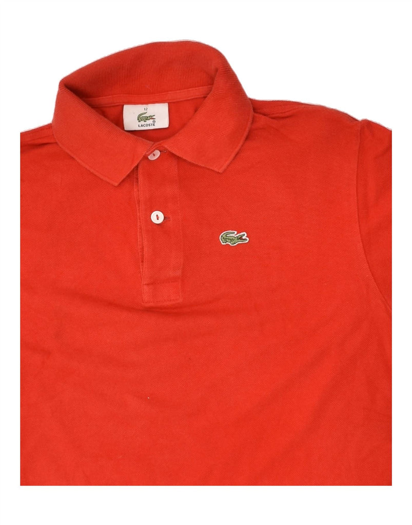 LACOSTE Boys Polo Shirt 11-12 Years Red Cotton | Vintage Lacoste | Thrift | Second-Hand Lacoste | Used Clothing | Messina Hembry 