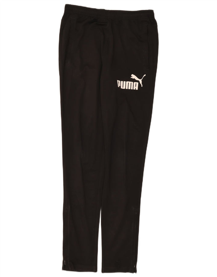 Puma Mens Graphic Tracksuit Trousers Small Black Polyester