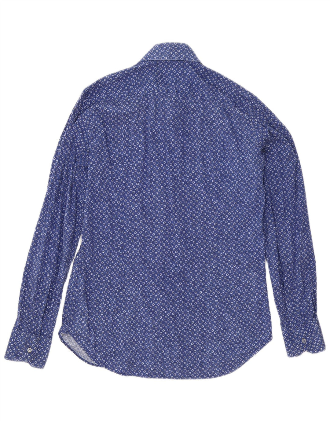 Liu Jo Mens Slim Fit Shirt Medium Blue Spotted Cotton