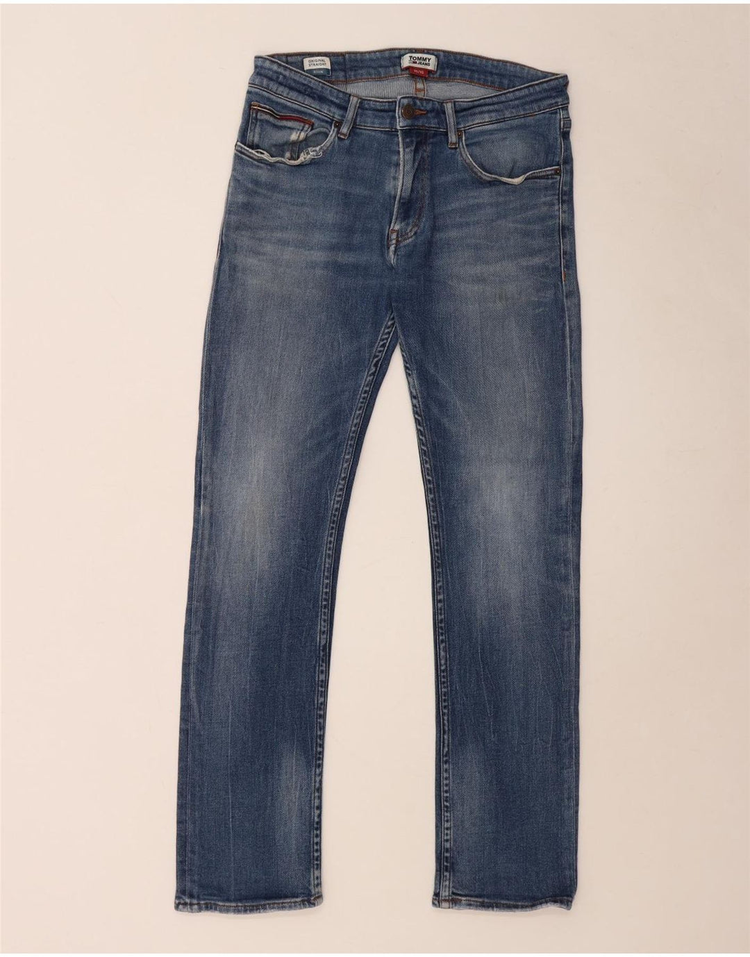 Tommy Hilfiger Mens Ryan Straight Jeans W32 L42 Blue Cotton