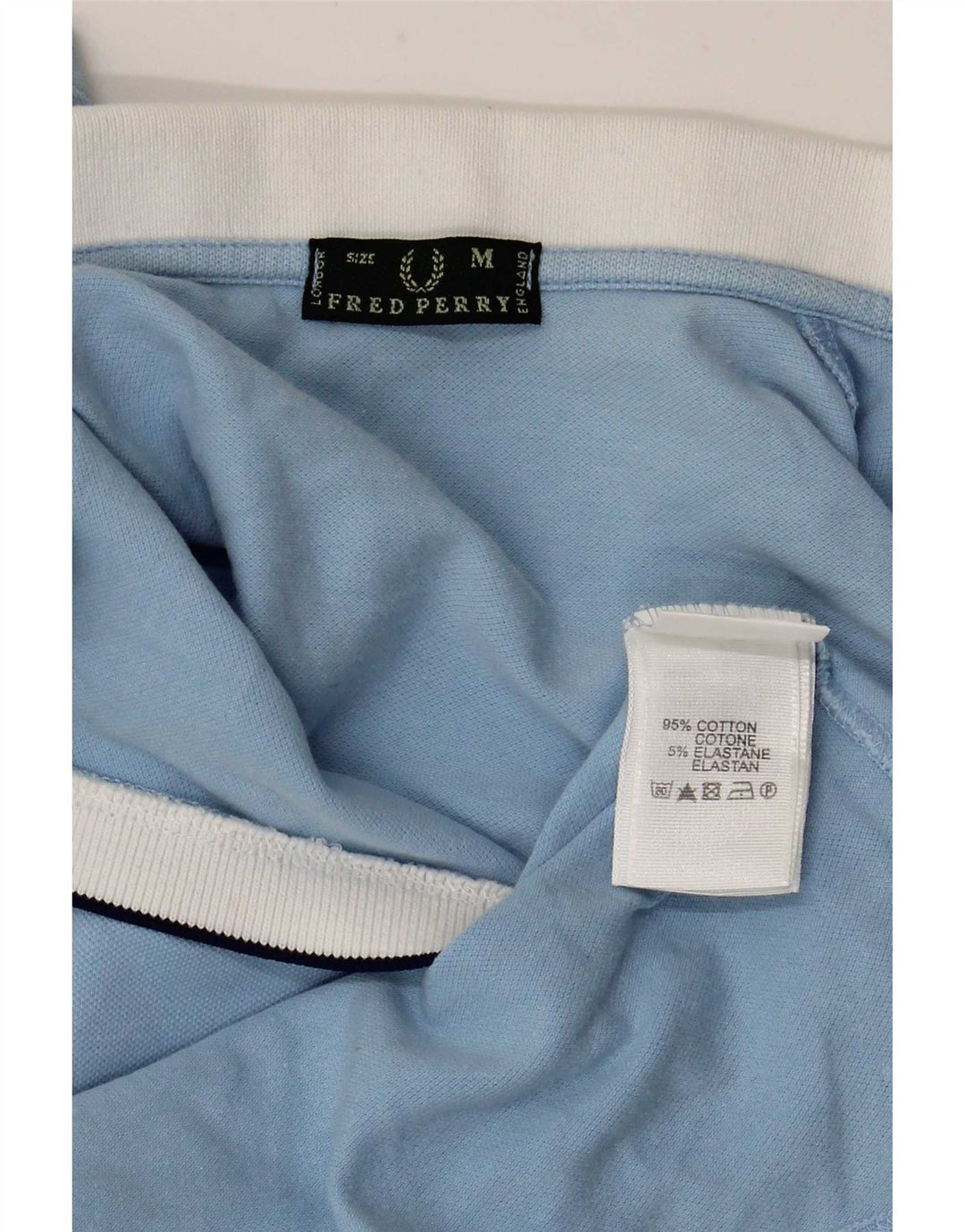 Fred Perry Womens Polo Shirt Medium Blue Cotton Sports