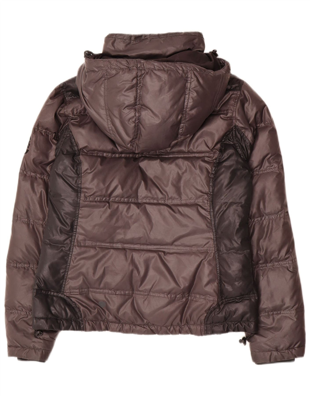 Conte of Florence Womens Padded Jacket IT 44 Medium Brown Colourblock