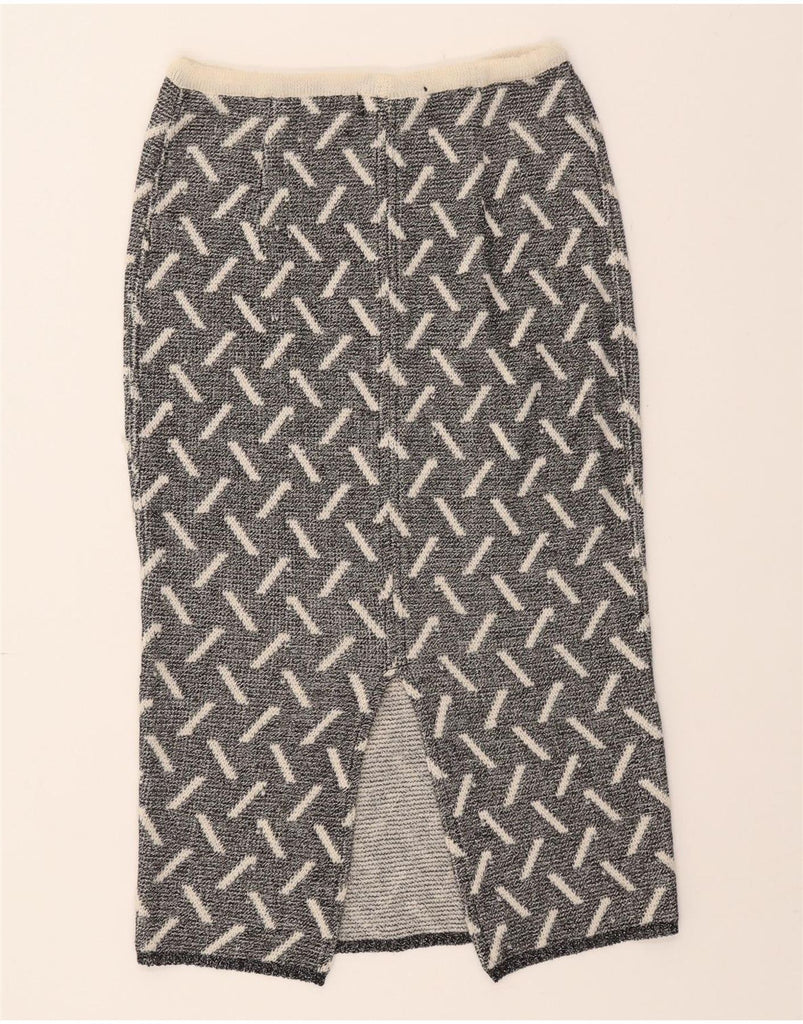 VINTAGE Womens Pencil Skirt W28 Medium  Grey Striped Polyamide Vintage Vintage and Second-Hand Vintage from Messina Hembry 