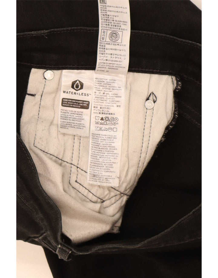 Levi's Mens Straight Jeans W30 L32 Black Cotton
