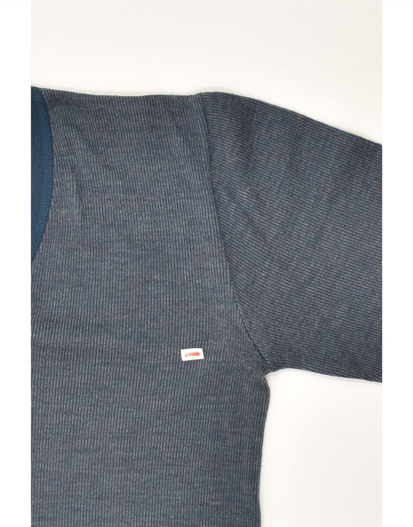 VINTAGE Mens V-Neck Jumper Sweater Size 5 Large Blue | Vintage Vintage | Thrift | Second-Hand Vintage | Used Clothing | Messina Hembry 