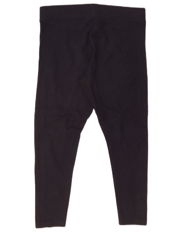 Marks & Spencer Womens Leggings UK 20 2XL  Navy Blue Colourblock Viscose