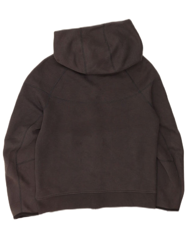 Nike Boys Zip Hoodie Sweater 12-13 Years Large Grey Cotton