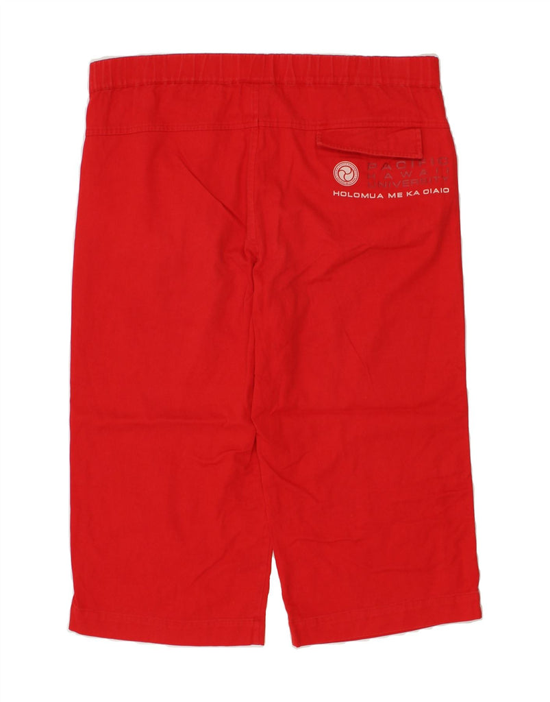 CHAMPION Mens Cargo Capri Trousers Medium W36 L19 Red Cotton | Vintage Champion | Thrift | Second-Hand Champion | Used Clothing | Messina Hembry 