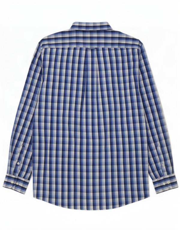 Gant Mens Shirt Large Blue Check Cotton