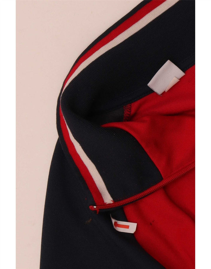 Arena Mens Graphic Tracksuit Top Jacket Large Red Colourblock Cotton
