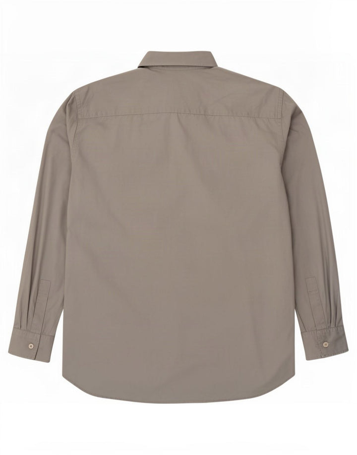Gas Mens Shirt Large Grey Cotton