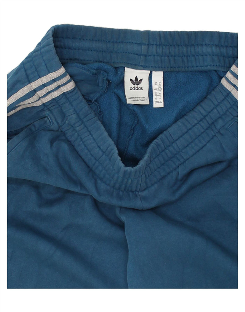ADIDAS Mens Tracksuit Trousers Joggers XL Blue Colourblock Cotton | Vintage Adidas | Thrift | Second-Hand Adidas | Used Clothing | Messina Hembry 