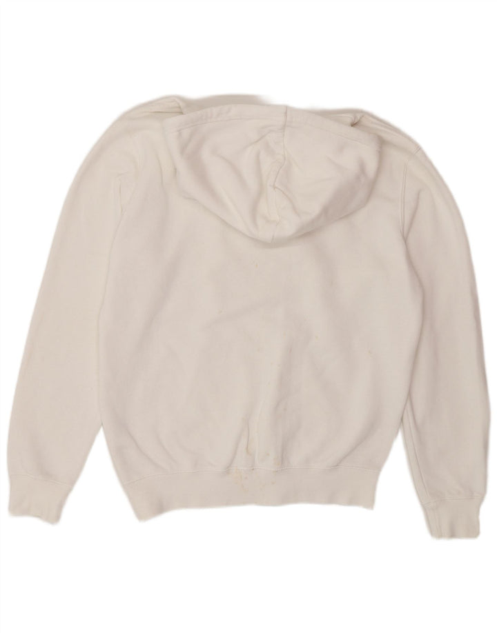 Champion Mens Hoodie Jumper Small White Cotton