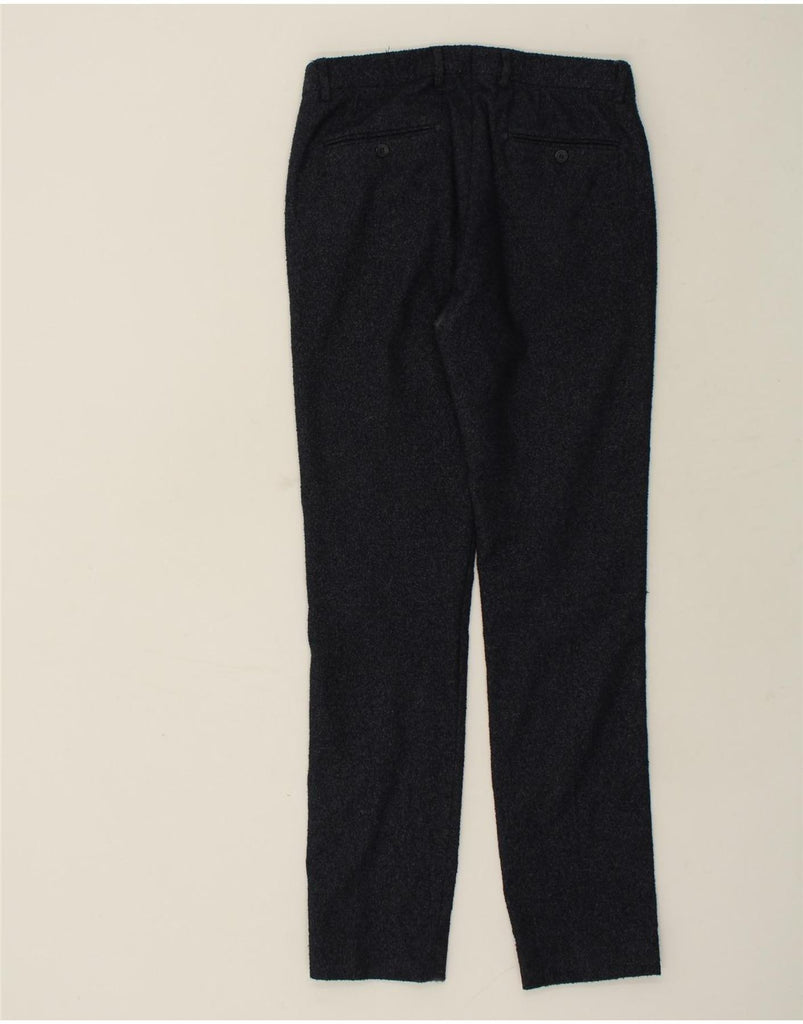 REISS Womens Slim Suit Trousers W32 L32  Navy Blue Cotton | Vintage Reiss | Thrift | Second-Hand Reiss | Used Clothing | Messina Hembry 