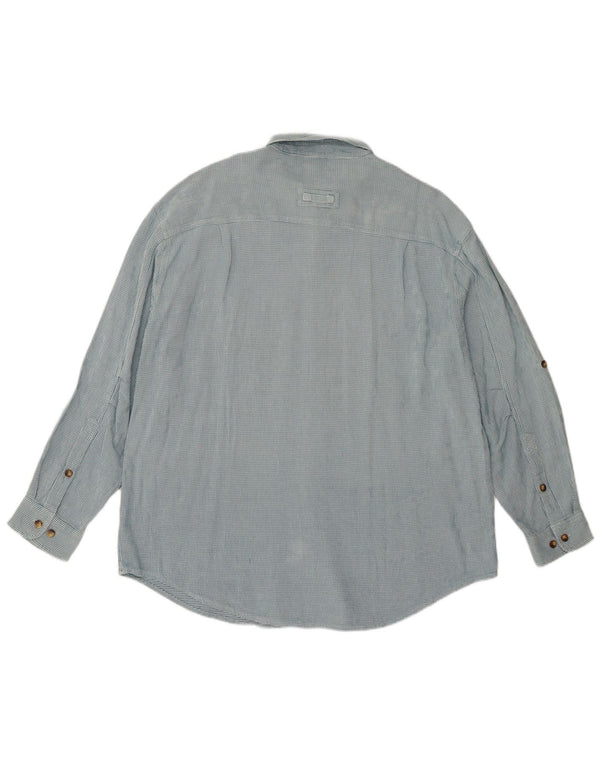 Orvis Mens Shirt XL Blue Cotton