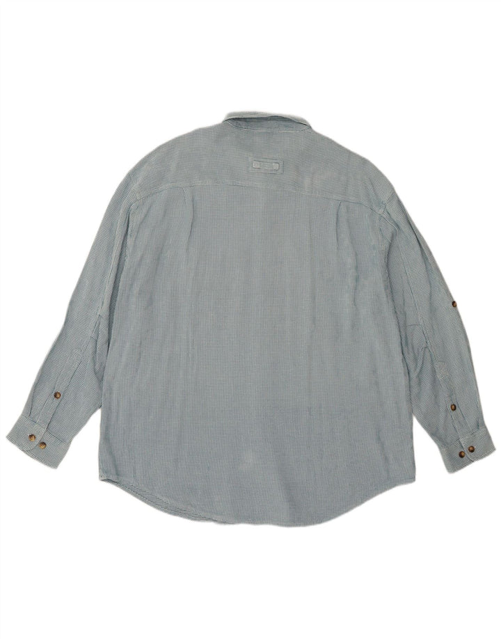 Orvis Mens Shirt XL Blue Cotton