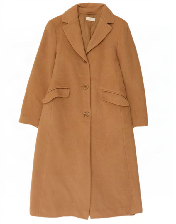 Marks & Spencer Womens Overcoat UK 12 Medium Beige New Wool
