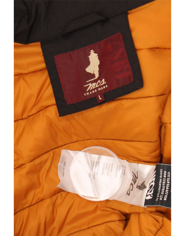 MARLBORO CLASSICS Mens Padded Jacket UK 40 Large Black Nylon